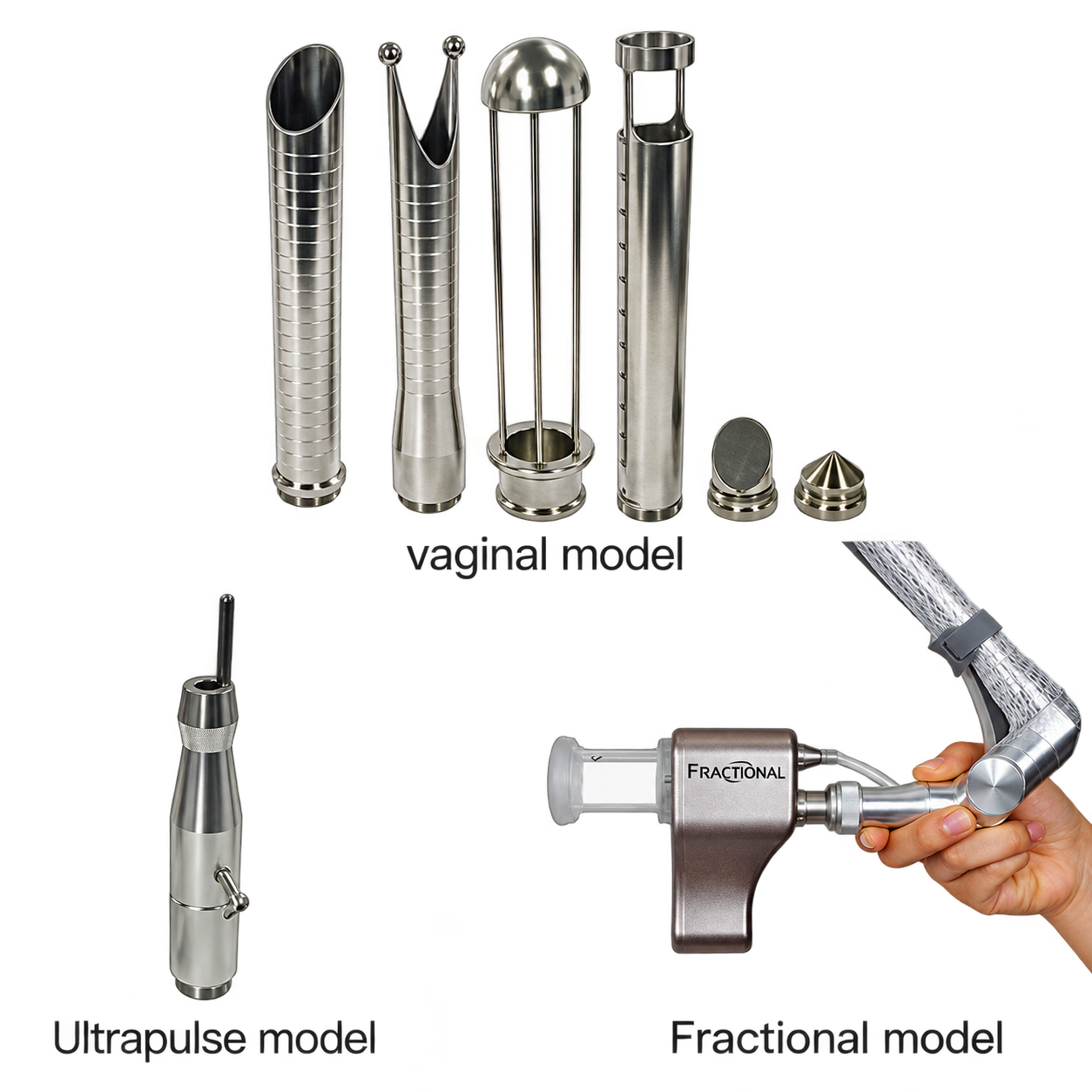 Fractional CO2 laser tube and optics
