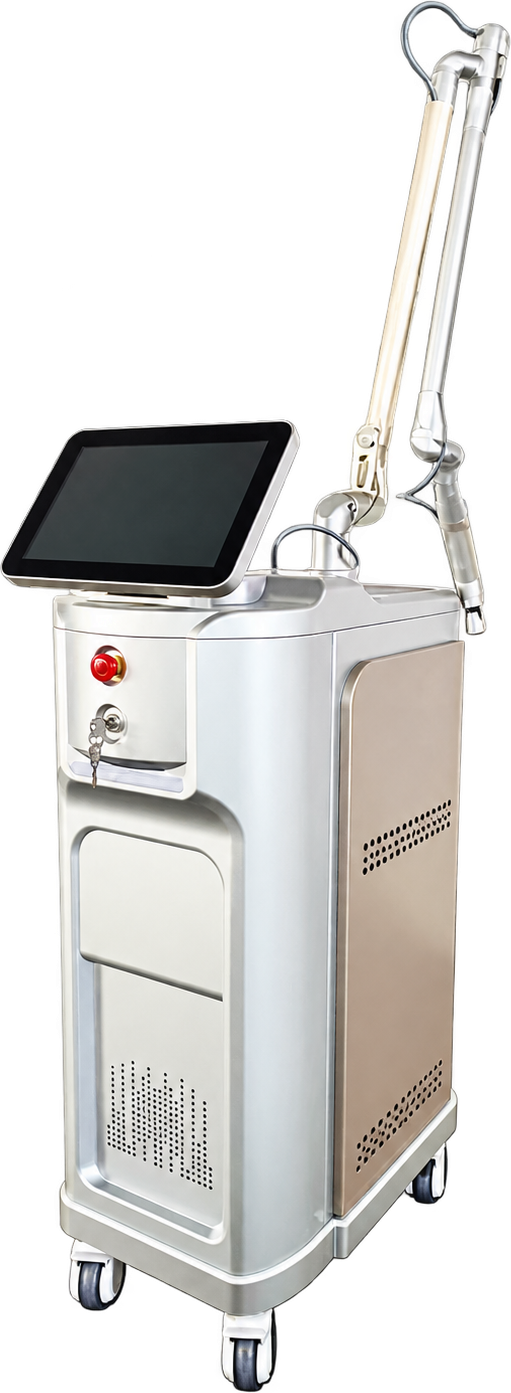 Slim trolley fractional CO2 laser system