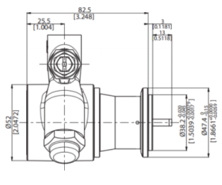 Pump dimension drawing from the catalog