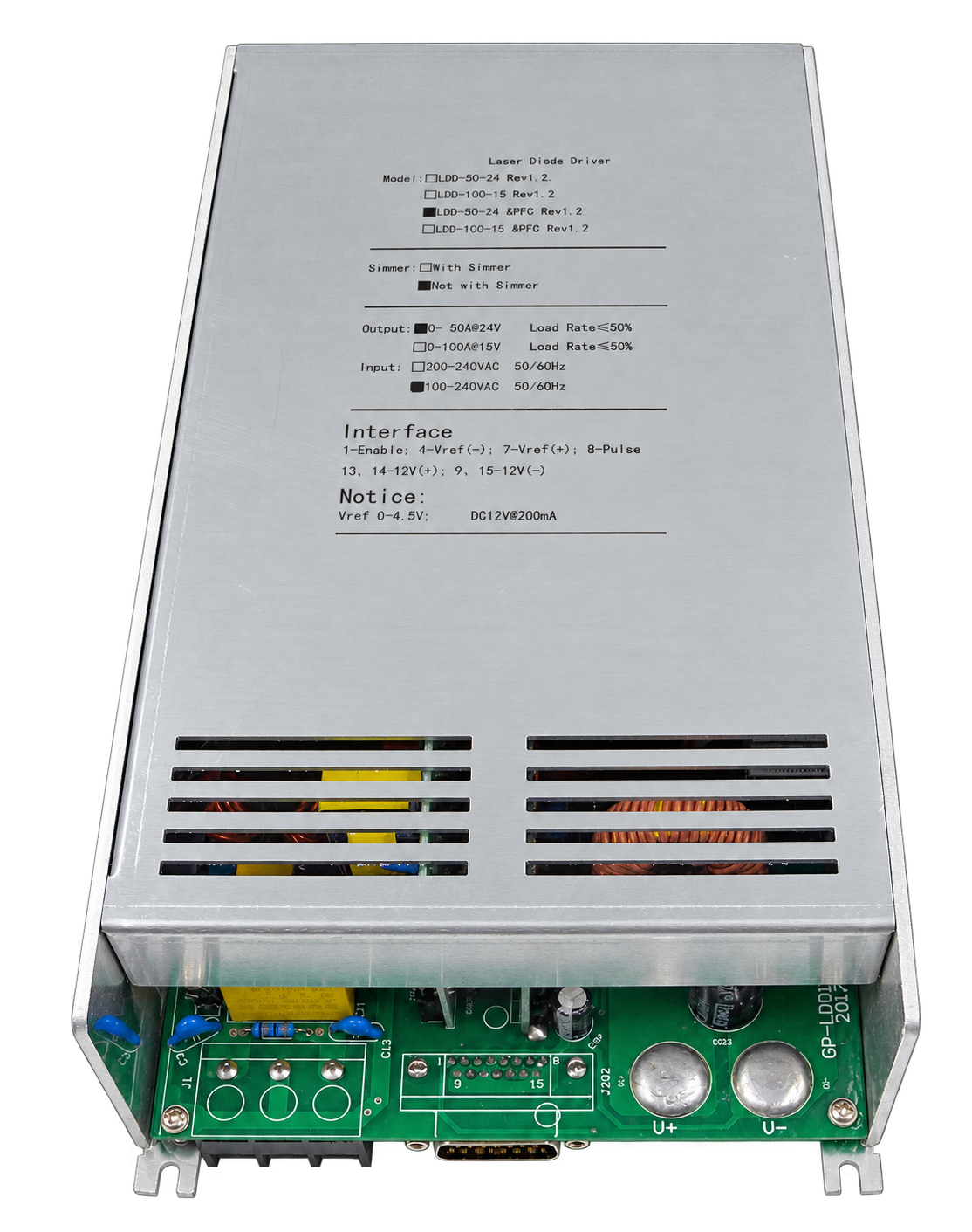 Whole-unit product display with a transparent background; refer to the original photograph for technical markings