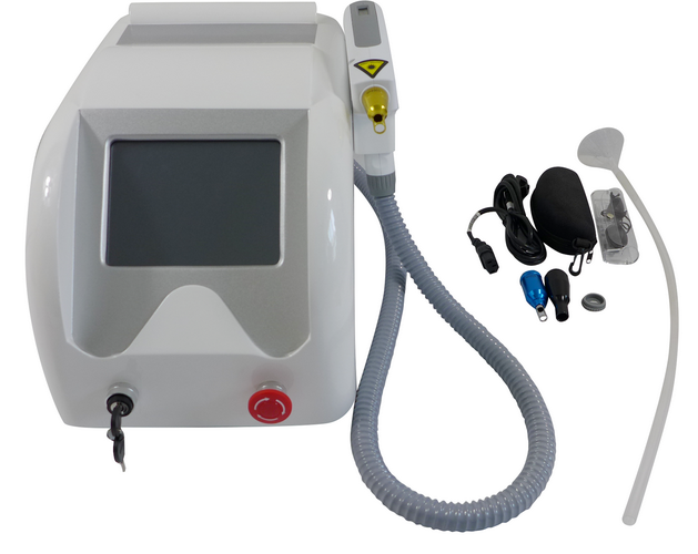 YAG-LASER-500 tabletop unit with handpiece and accessories